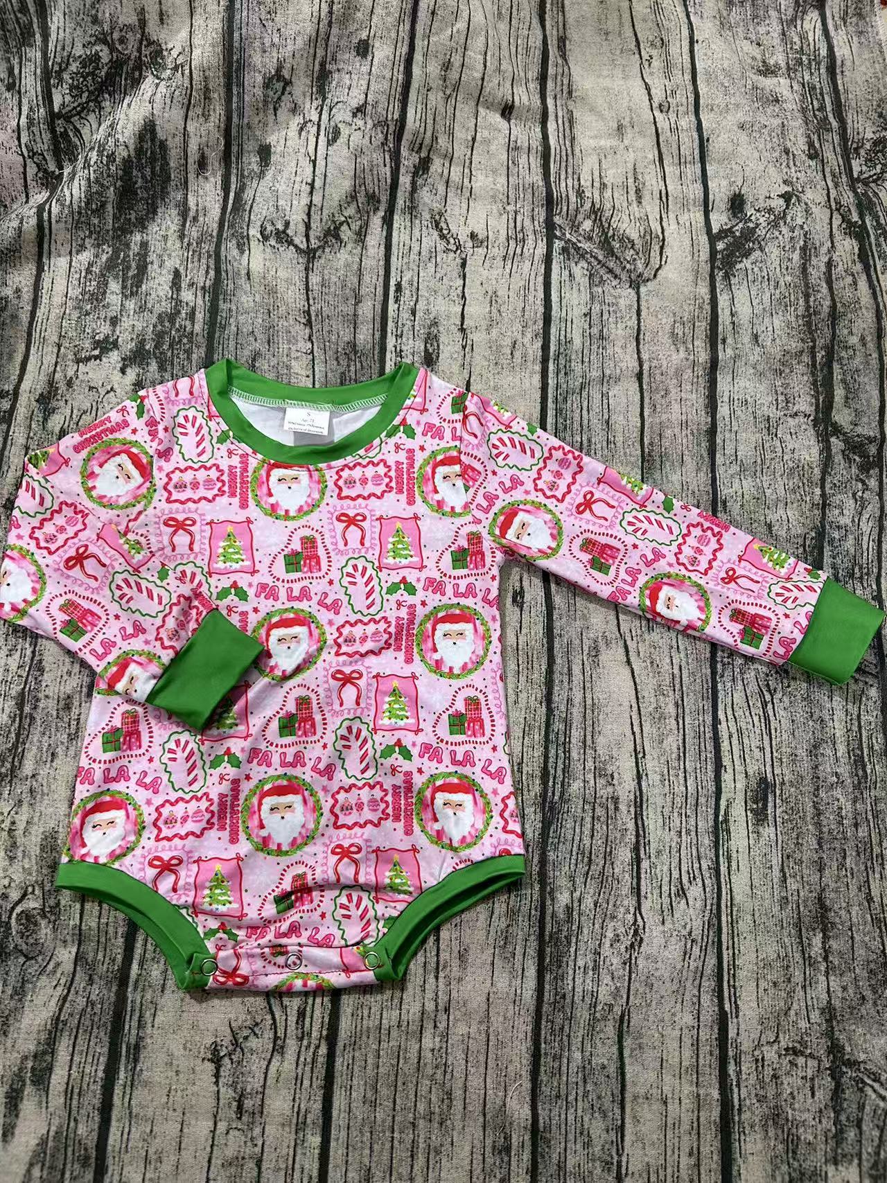 Fa la la pink and green long sleeve Leo