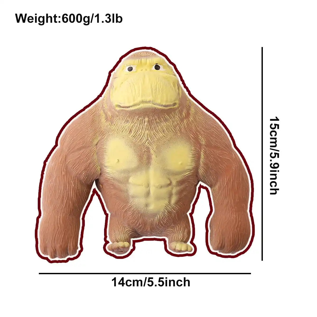 MEACAOFG Netflix stress reliever Mr Wang gorilla quirky green fish toys pinch music vent decompression out of breath monkey