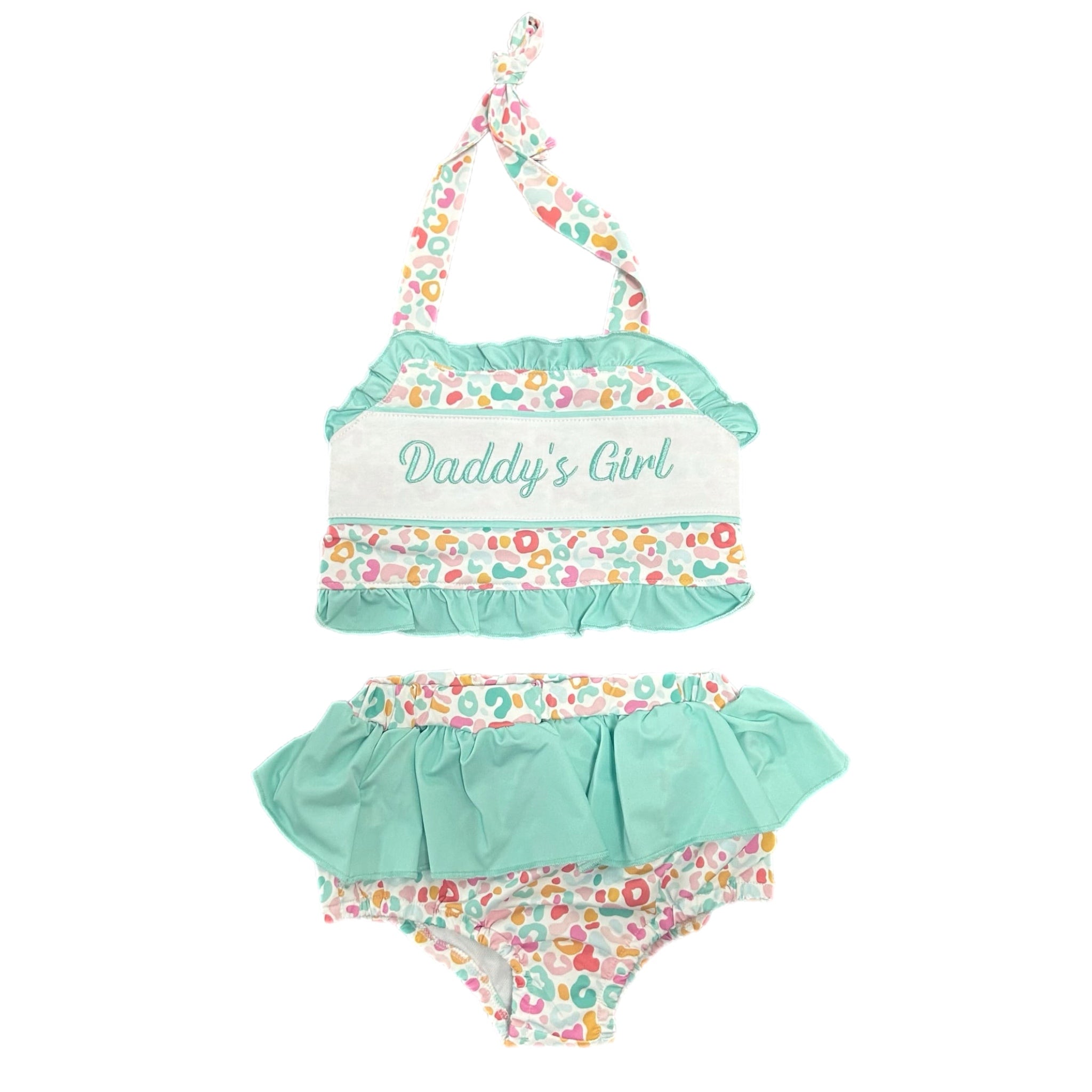 Daddy’s girl summer leopard two piece Swimsuit