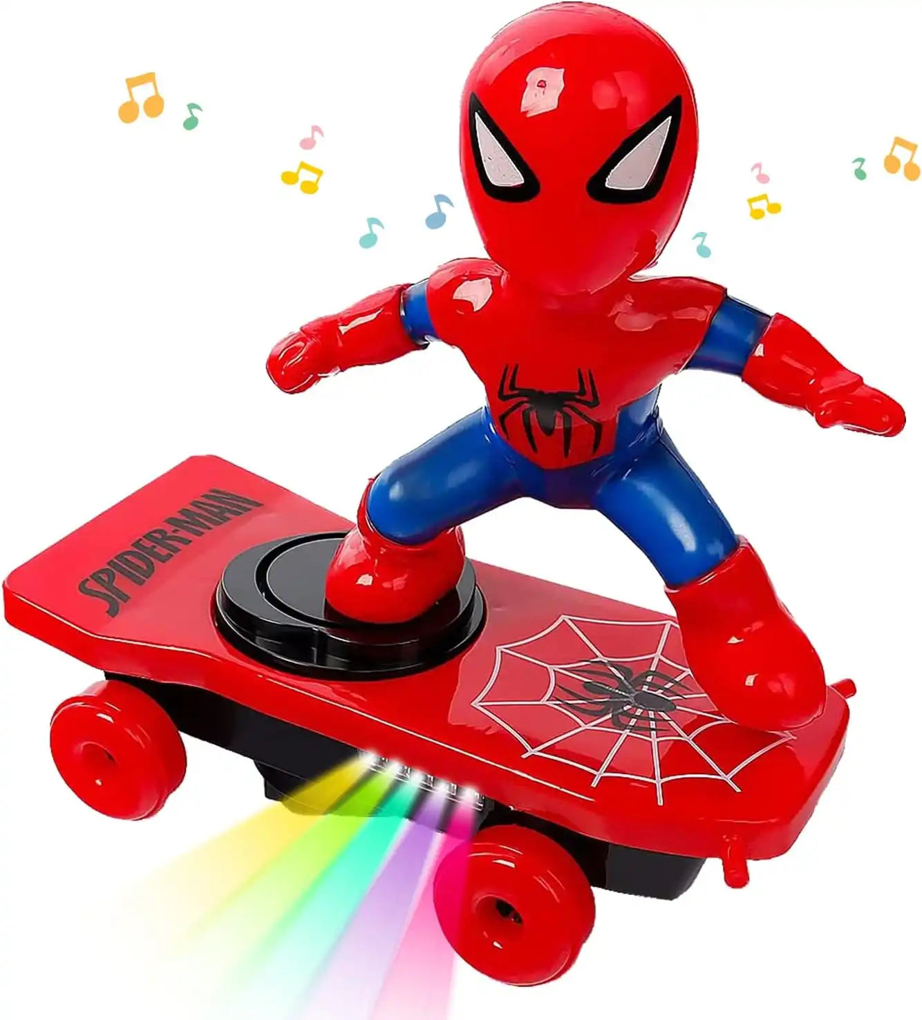 MEACAOFG Spider Man stunt toy car. children's toys with lights and sounds. mini Spider Man toys. stunt toy car. Spider Man toy scooter. light up toy car. suitable for children aged 3 years and above