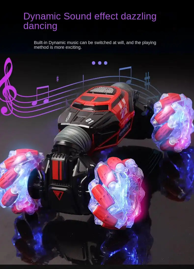 MEACAOFG Gesture sensor deformation twist car oversized remote control car rechargeable four-wheel drive climbing buggy boys children's toys