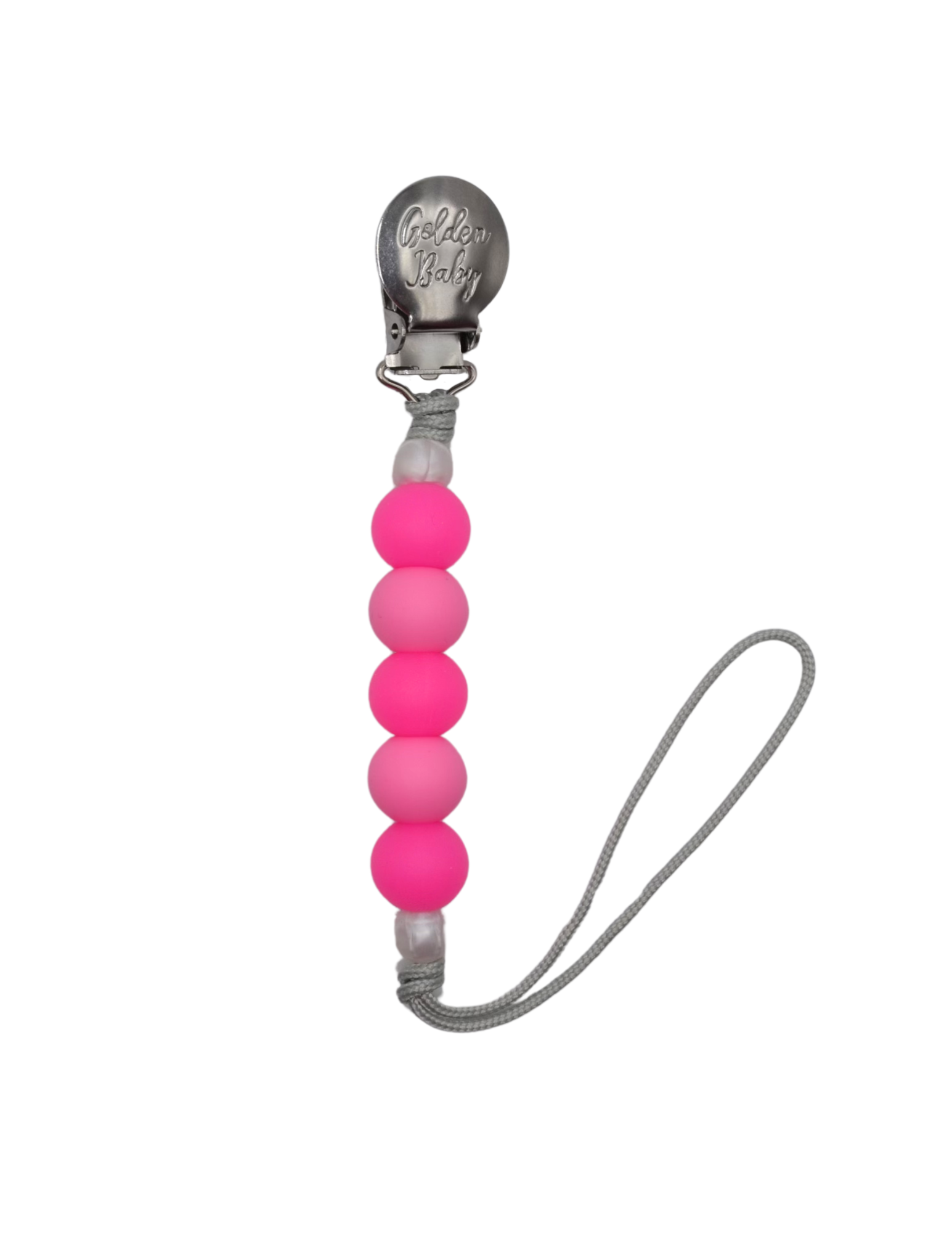 Glow in the Dark Pacifier Clip // Pink