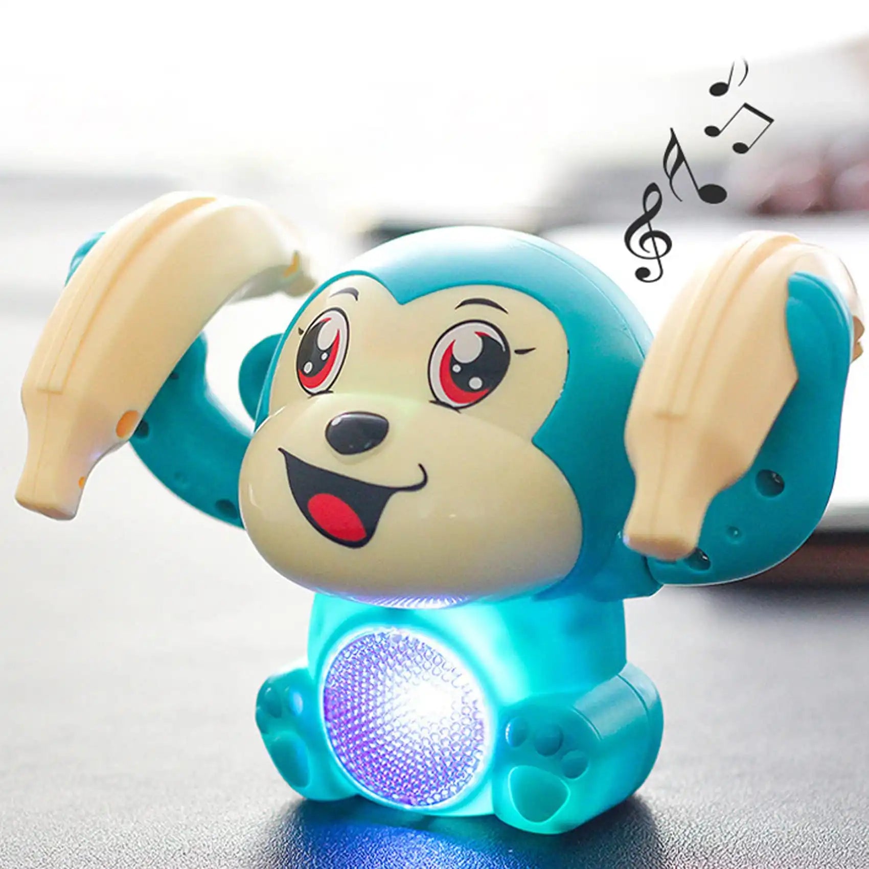 MEACAOFG Baby Tummy Time Monkey Toy - Interactive Developmental Toy for Infants 0-12 Months