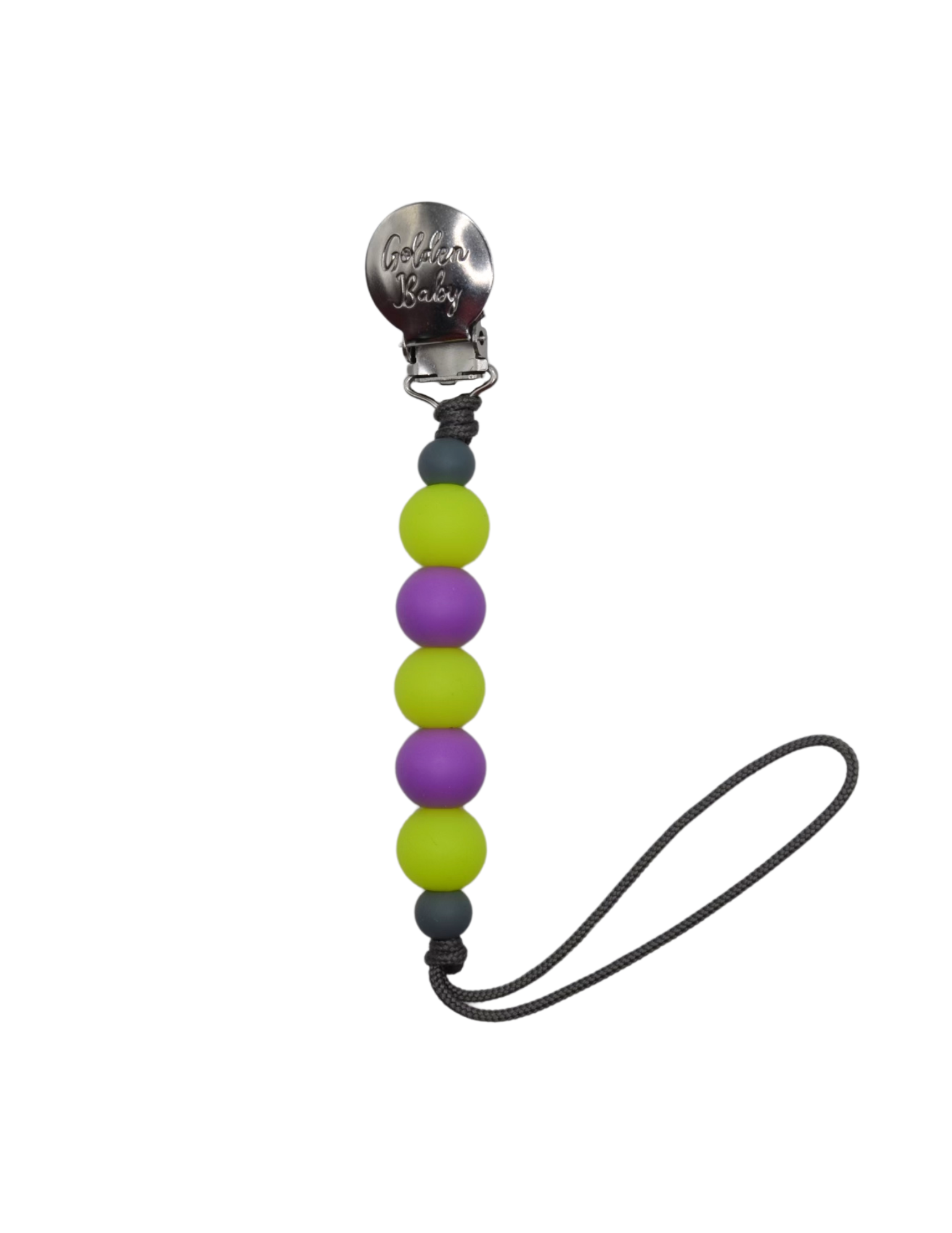 Glow in the Dark Pacifier Clip // Yellow & Purple
