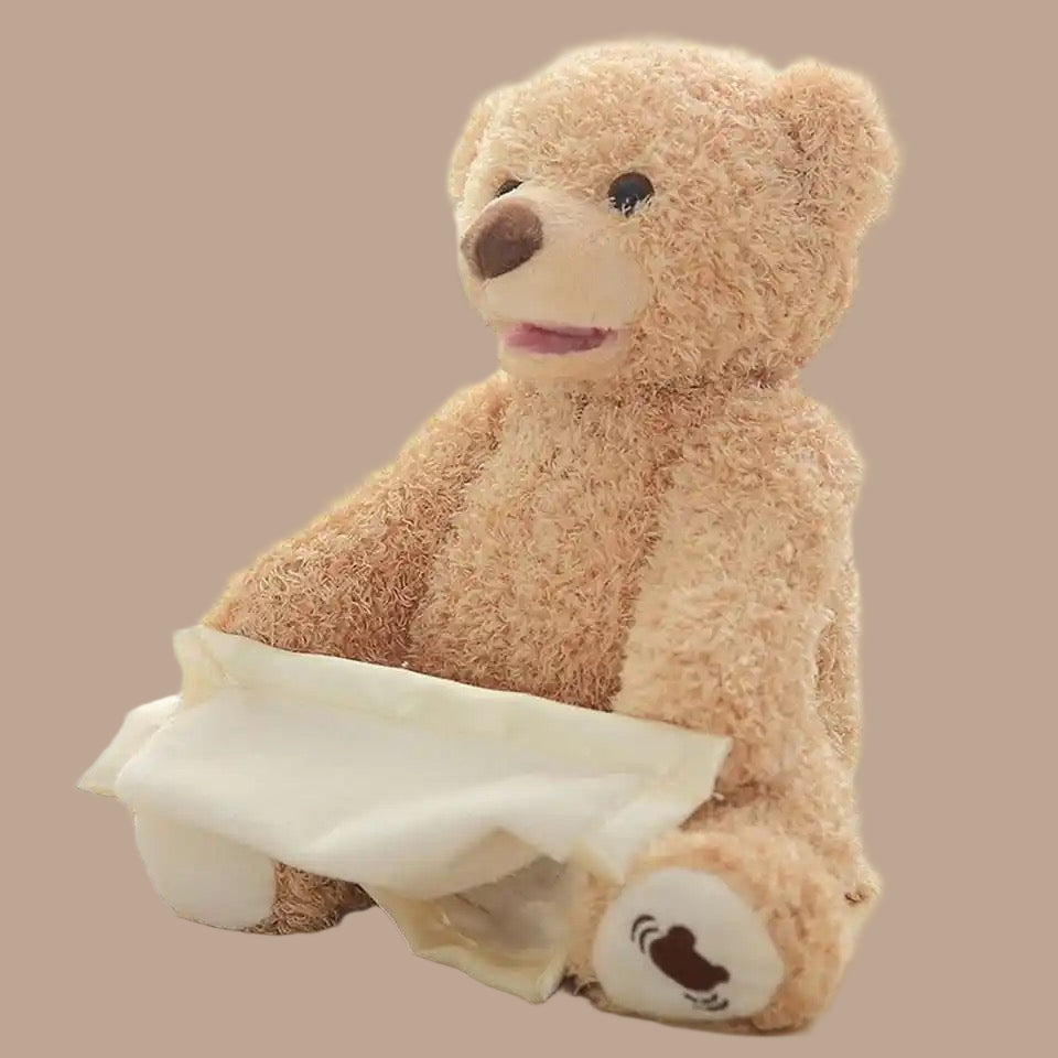 MEACAOFG Peekaboo Baby Bear Toy - Interactive Hide & Seek Plush Toy for Infants