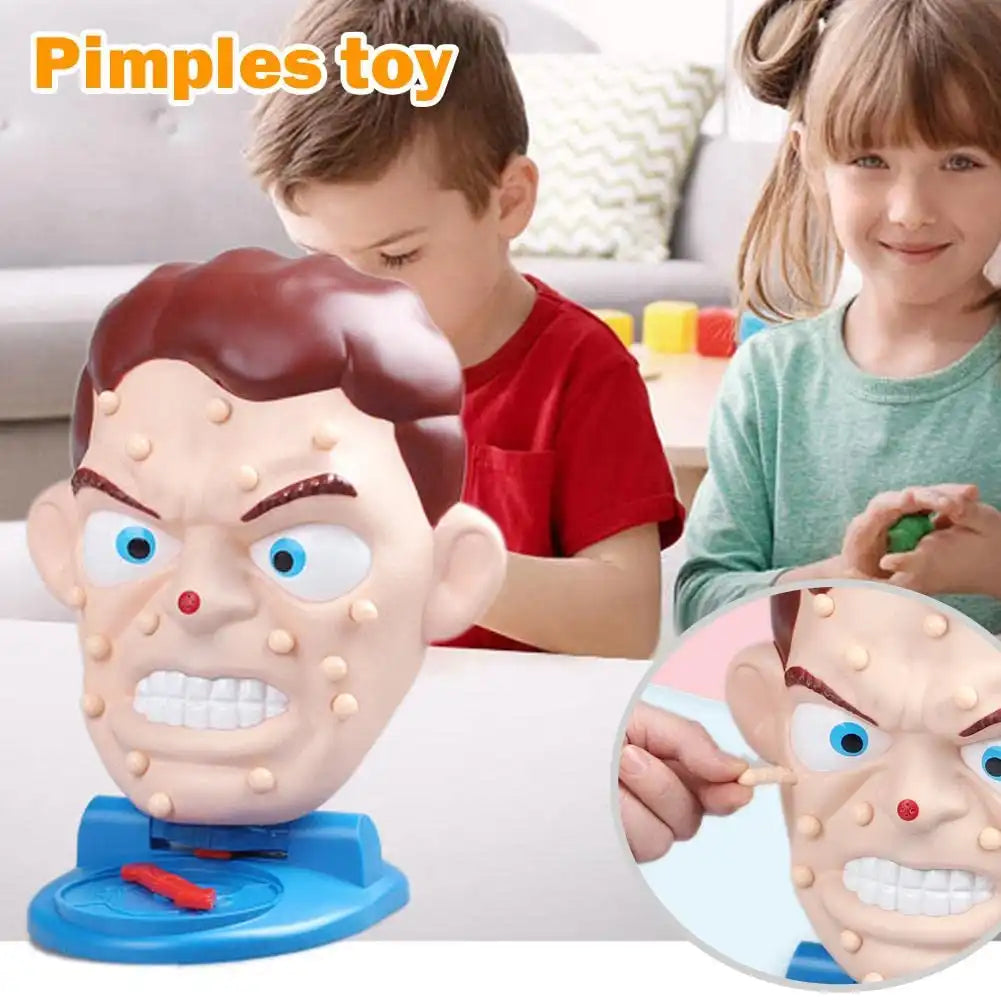 MEACAOFG Novelty toys simulation face squeeze pimple toys popping pimples parent-child board games funny family party games
