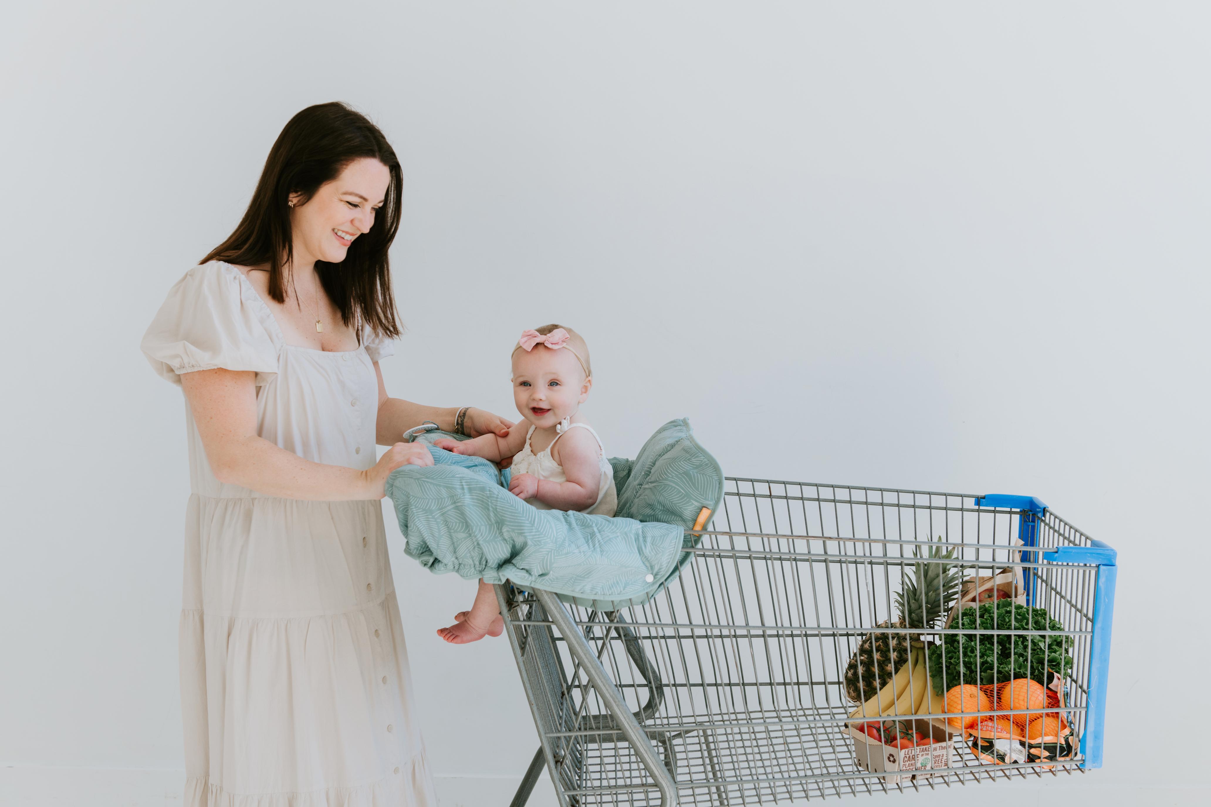 Baby Shopping Cart Cover | Sage Leaves