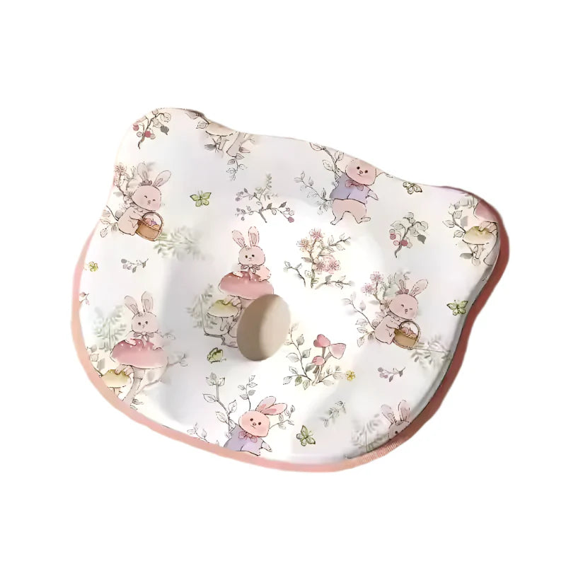 Ergonomic Baby Head Support Pillow - Soft Memory Foam Infant Sleep Cushion for Newborns 0-12 Months
