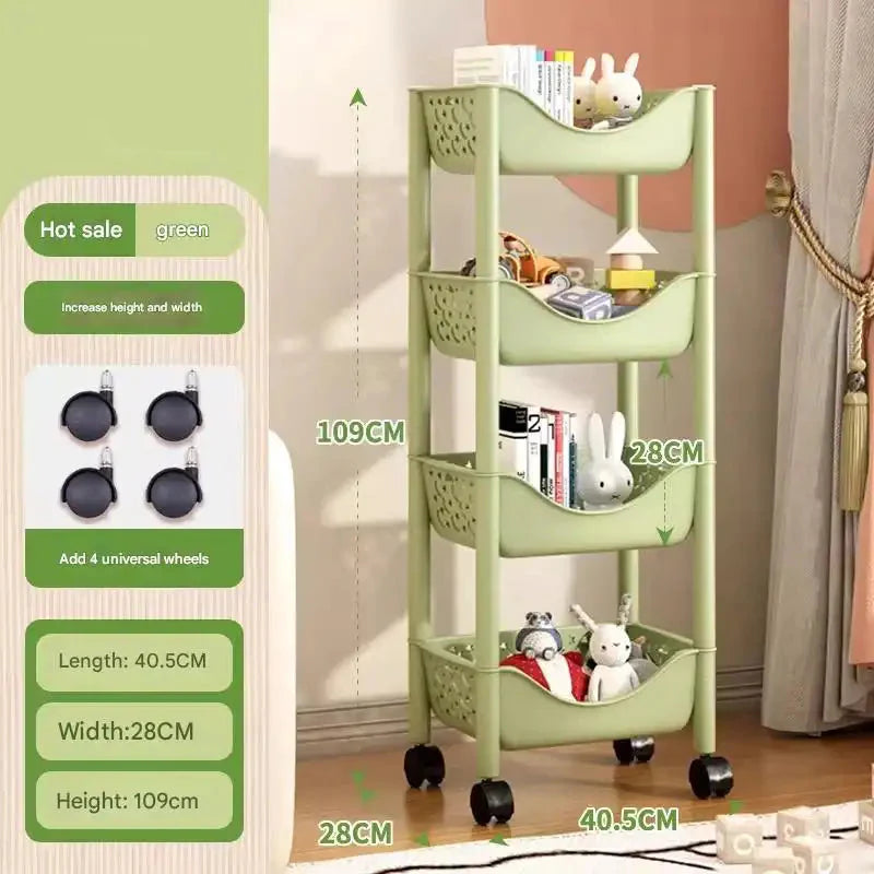 Premium Kids Toy Storage Organizer Rack - Multi-Tier Children's Playroom Organization Solution