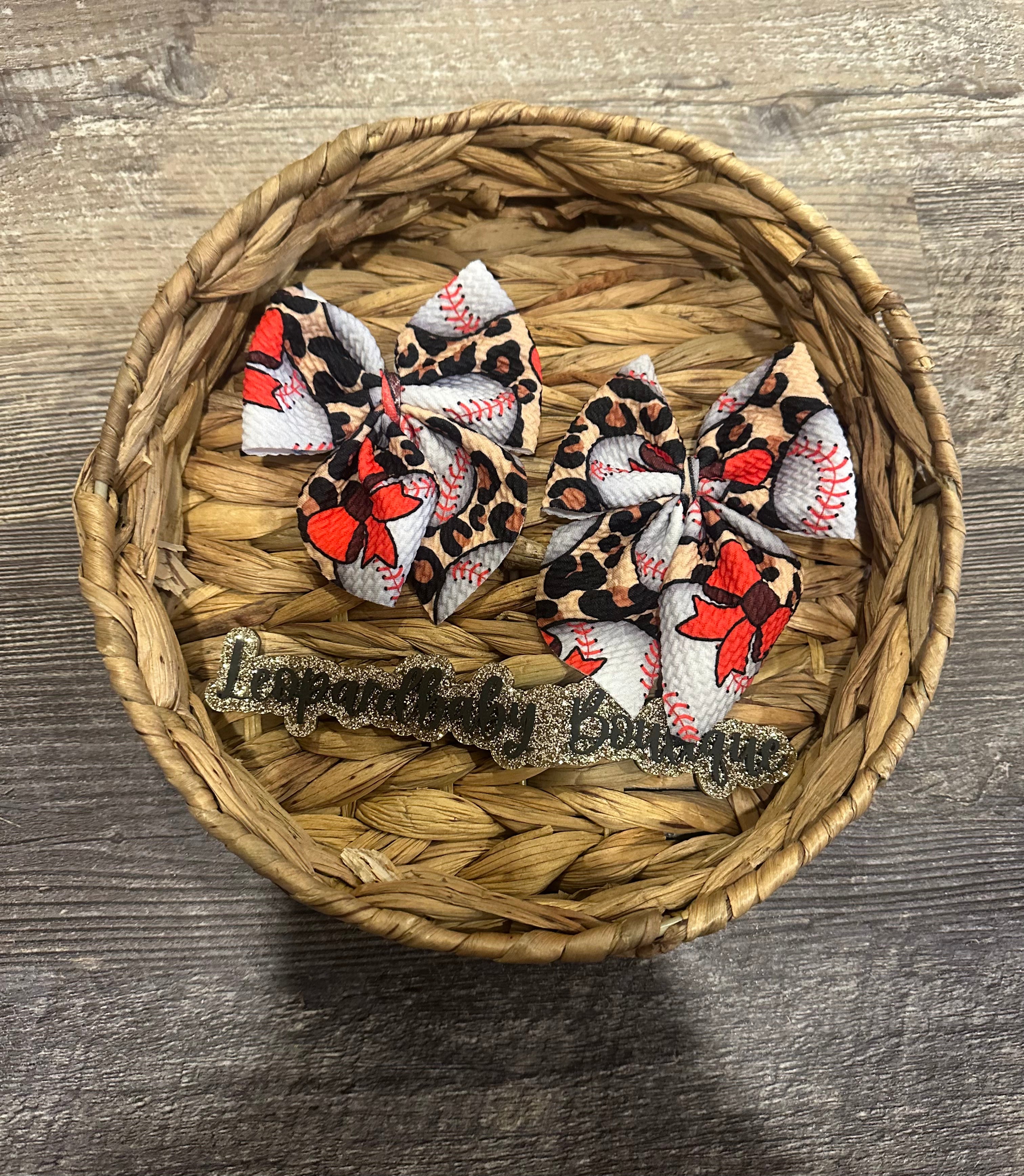 Leopard baseball sailor piggies