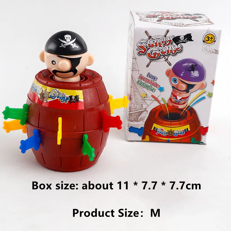 MEACAOFG Parent Child Interactive Party Desktop Games Random Color Pirate Bucket Uncle Insert Sword Barrel Trickery Punishment Games