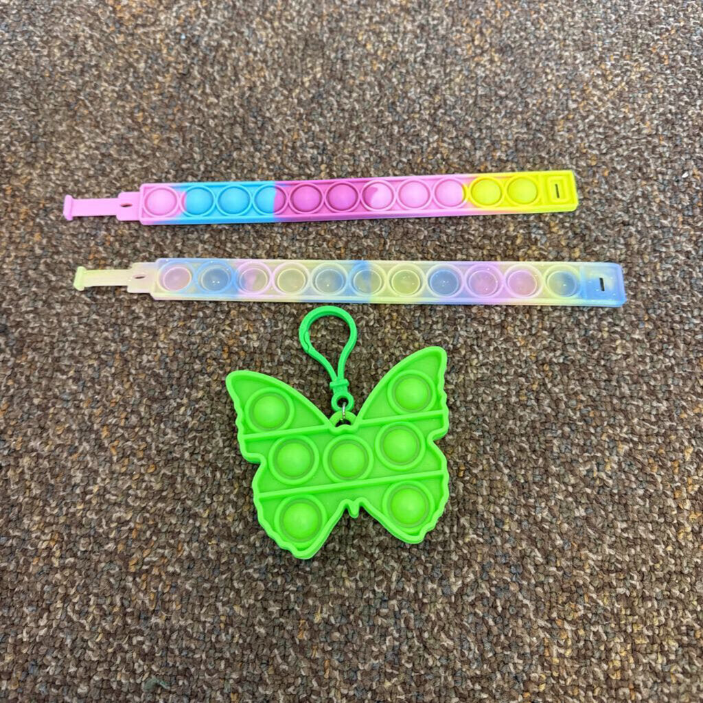 *Fidget Bracelets/Butterfly 3pk