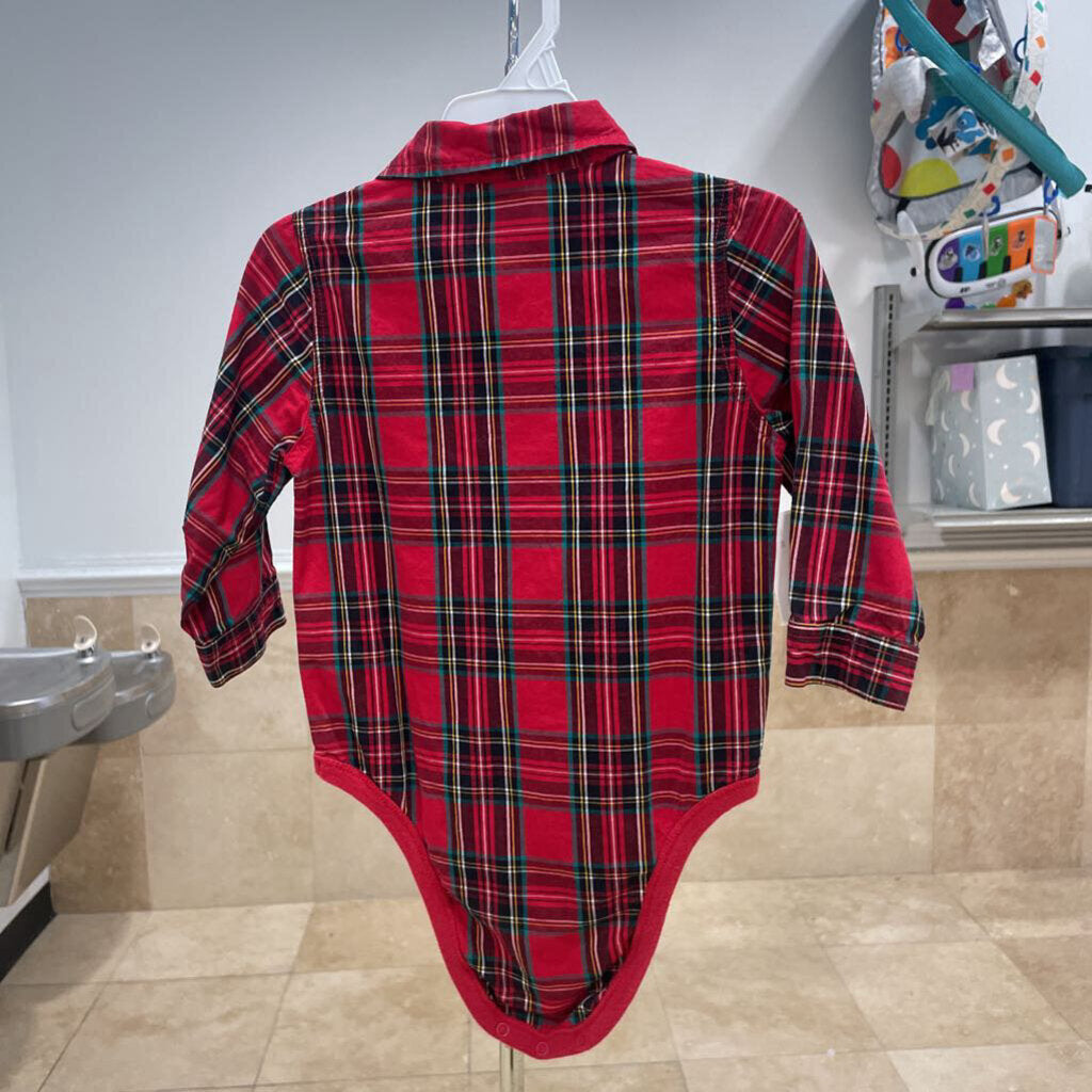 *Plaid Collared Onesie
