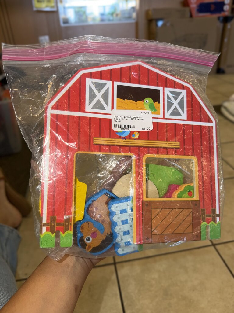 *Wooden Farm Cutout W/ Pieces