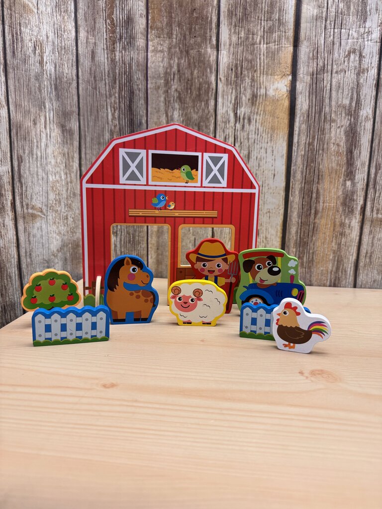 *Wooden Farm Cutout W/ Pieces