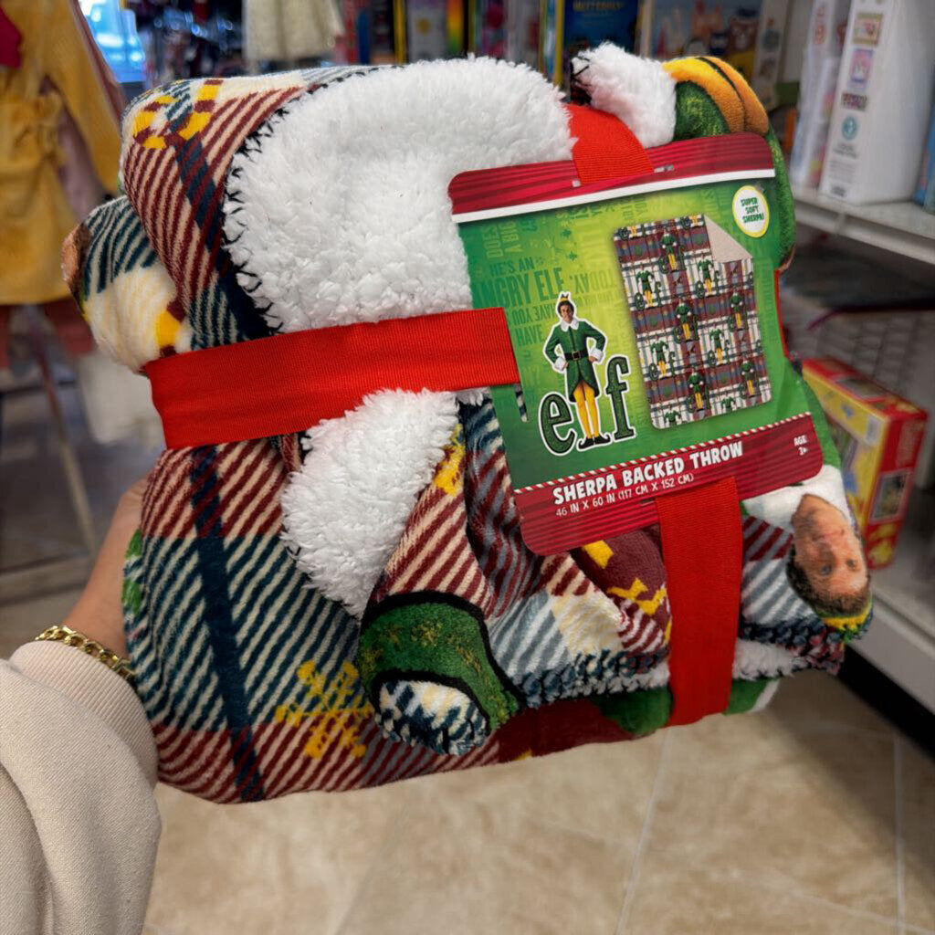 *NEW Elf Sherpa Backed Throw