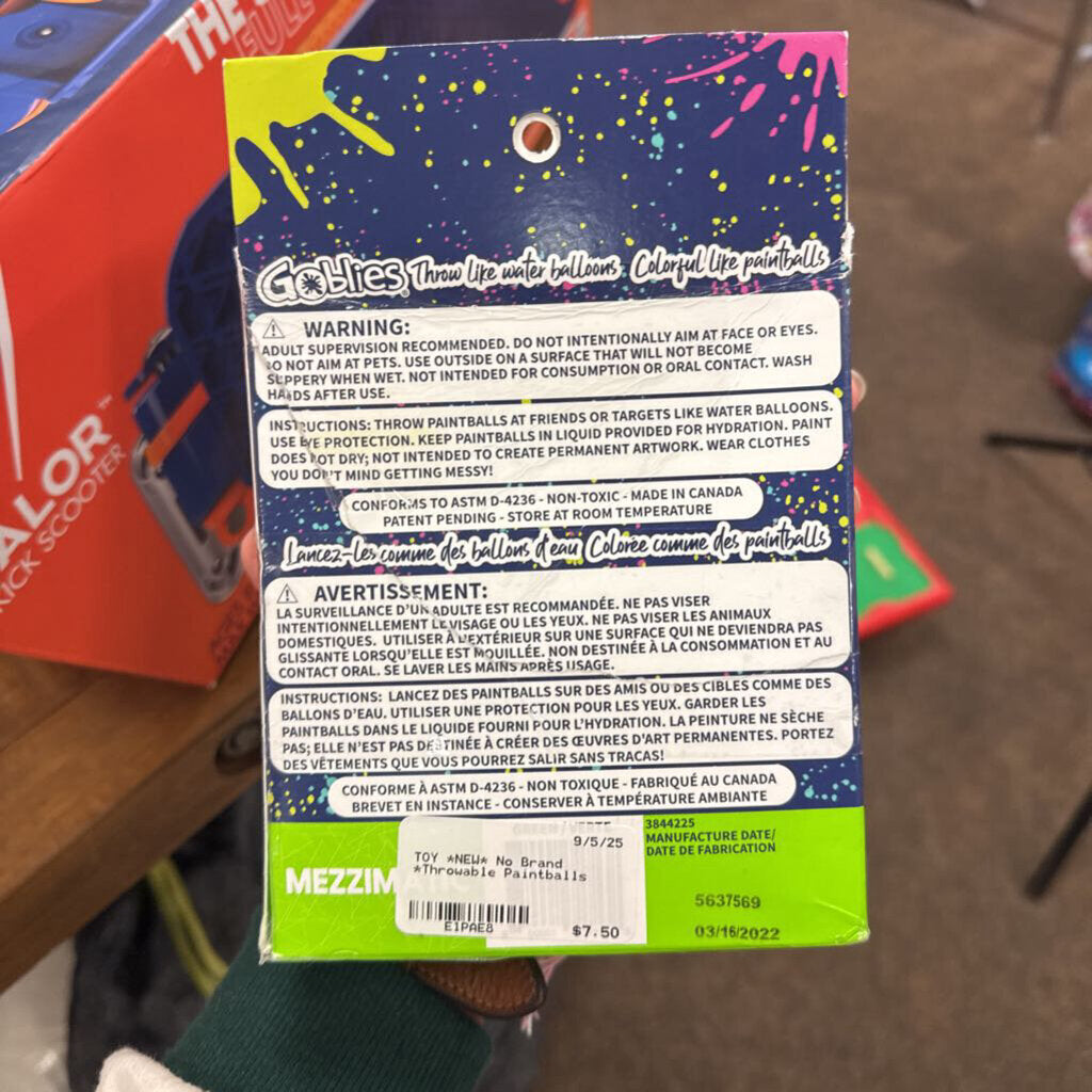 *Throwable Paintballs