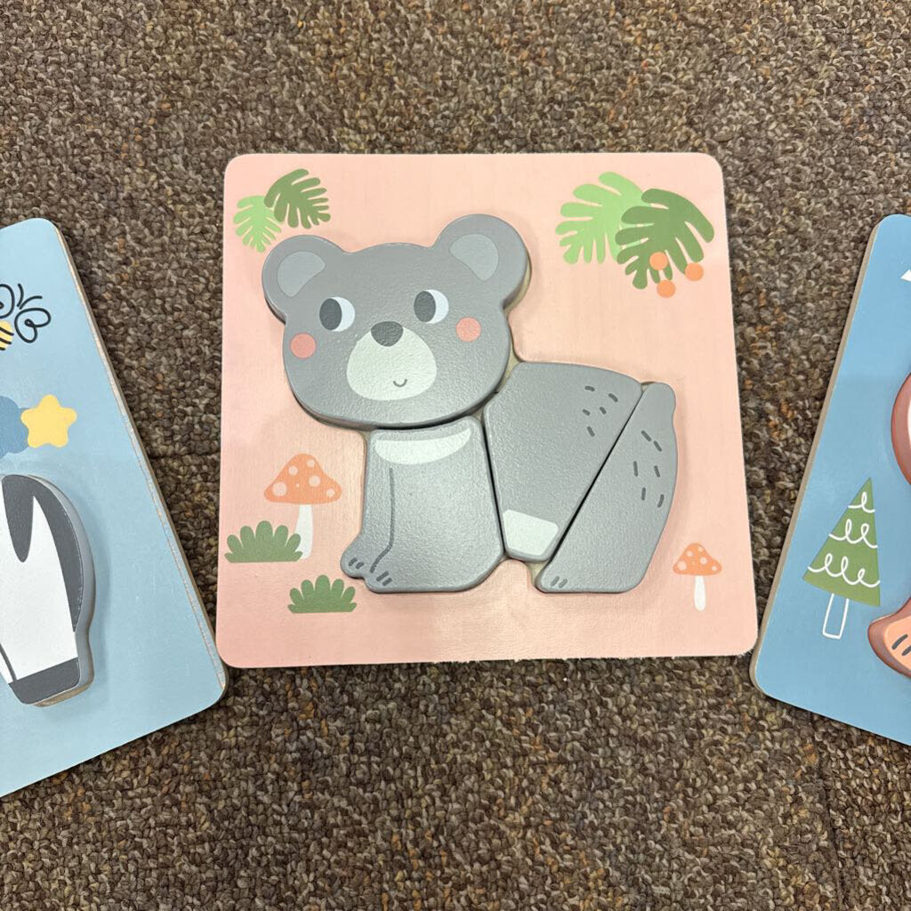*3Pc Wooden Animals Puzzle