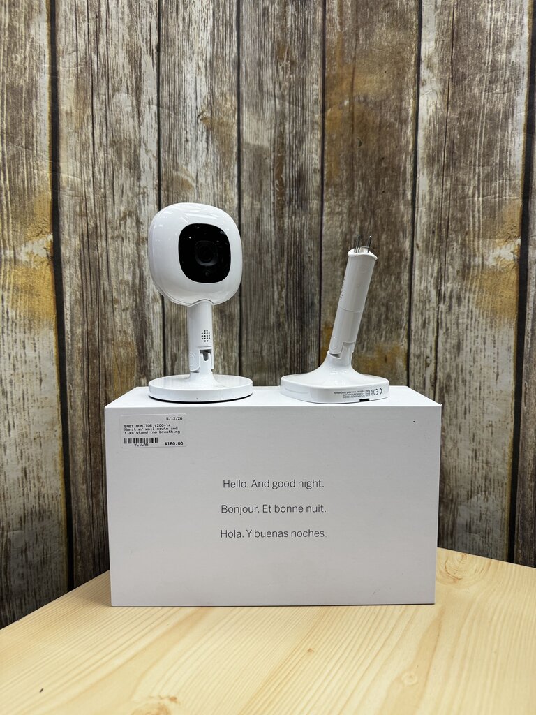 Pro Smart Baby monitor w/ wall mount & flex stand