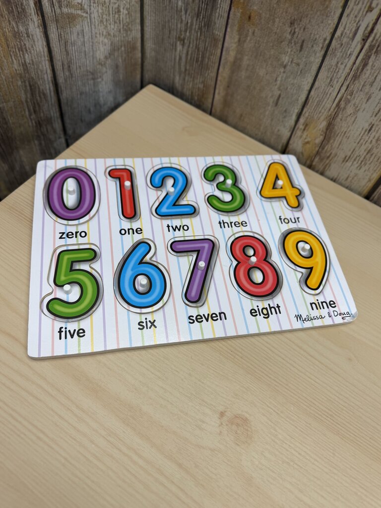 Lift and See Peg Puzzle Numbers