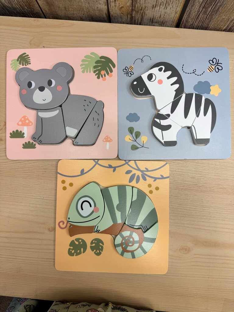 *3pk 4pc Animal Puzzle