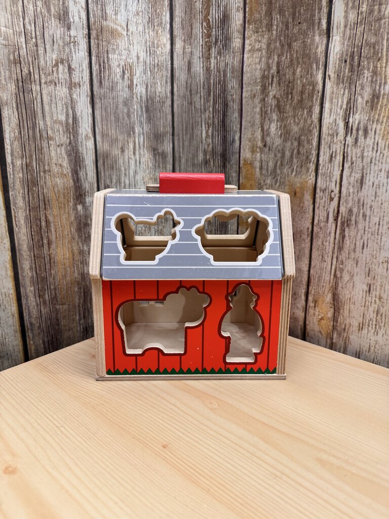 Take-Along Wooden Sorting Barn
