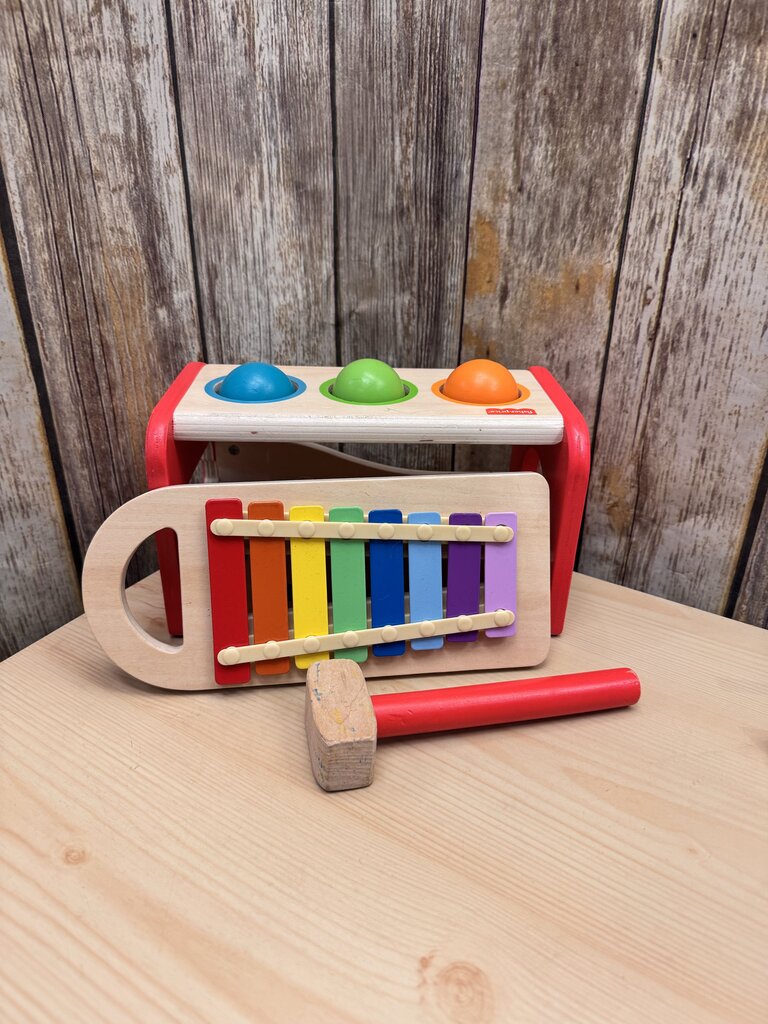Wood Pound & Tap Bench Xylophone