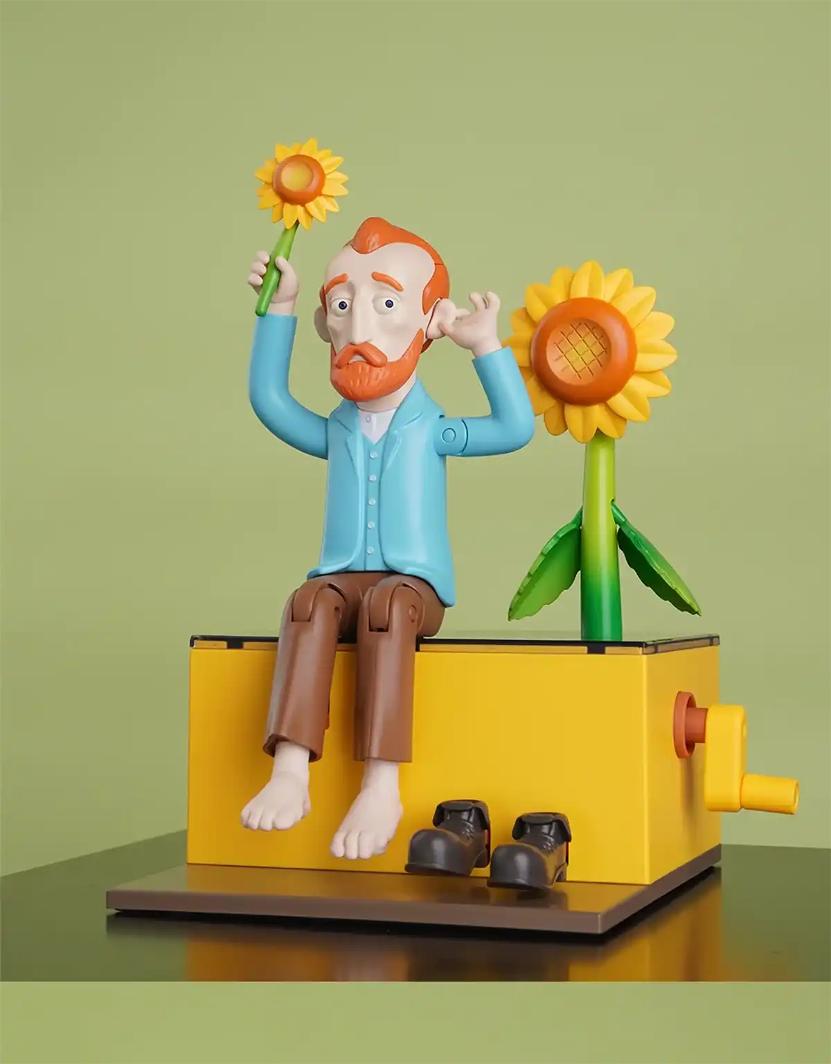 MEACAOFG Mobile Toys M-SKU-20200239 Vincent Willem van Gogh Mobile Art Trend Play Figure Model 20CM Children's and Adult Birthday Gift