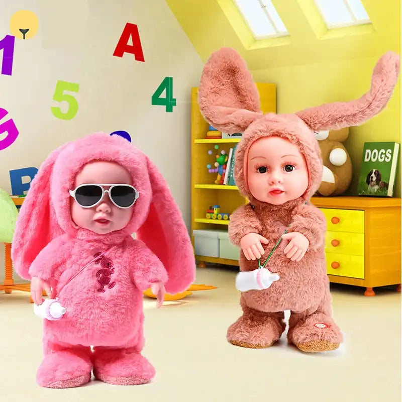 MEACAOFG Surprise Lol Reborn Baby Doll Children's Electric Plush Feeding Bottle Doll Can Sing Dance Walk Talk Learn Tongue Girl 120 Songs