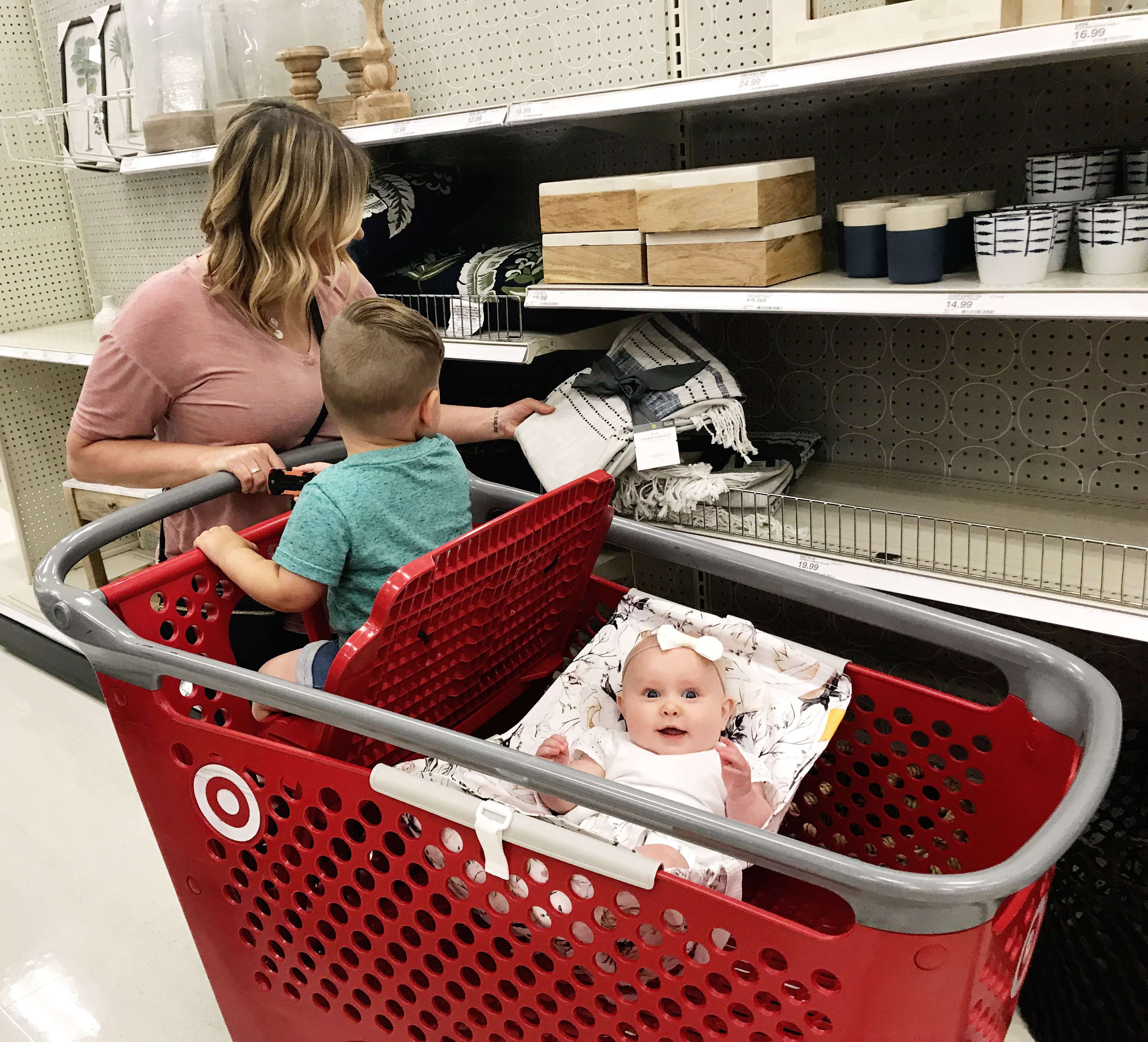 Baby Shopping Cart Hammock | Coming Up Roses Beautiful Floral Print