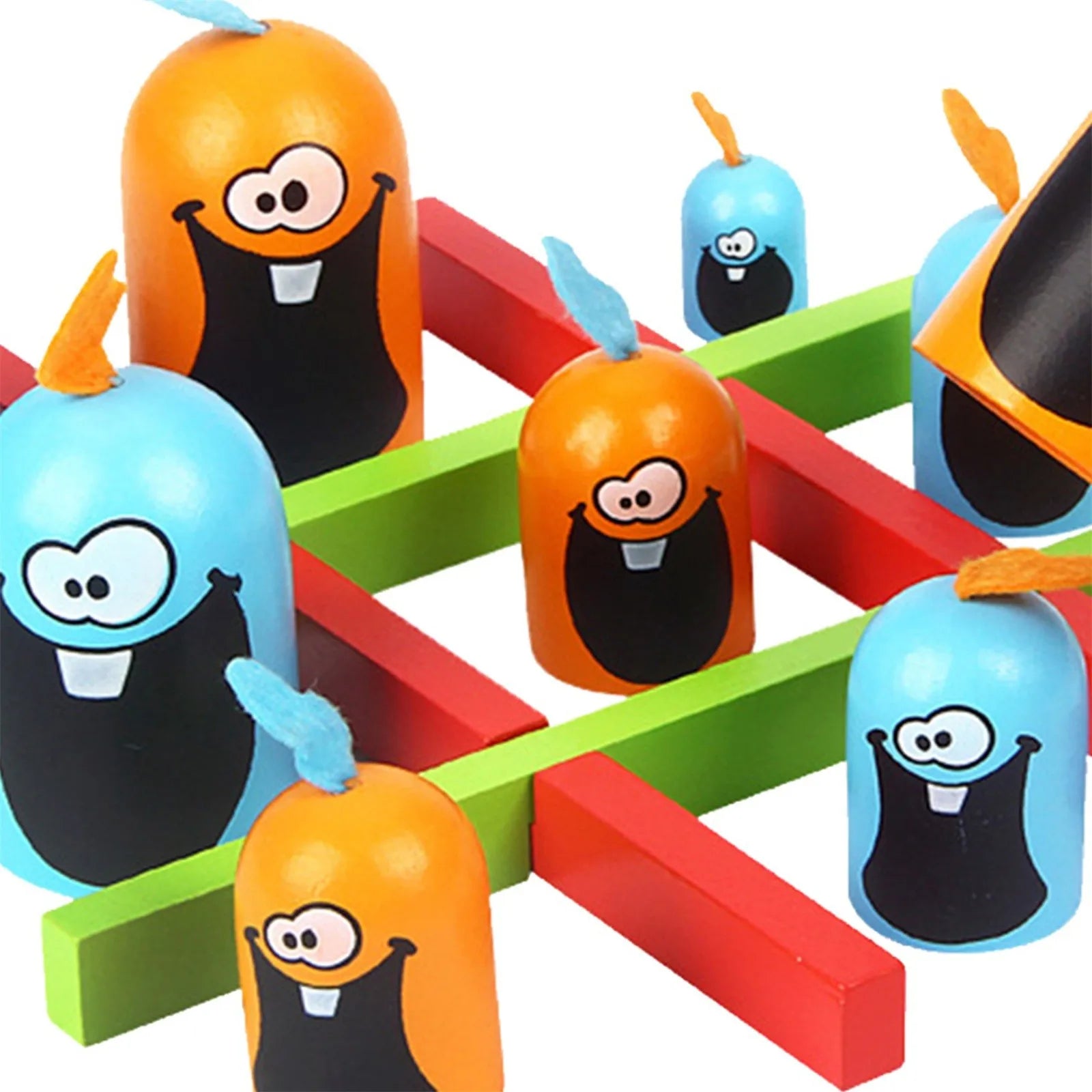 MEACAOFG 2 Players Tic Tac Toe Big Eat Small Gobble Board Game Parent-child