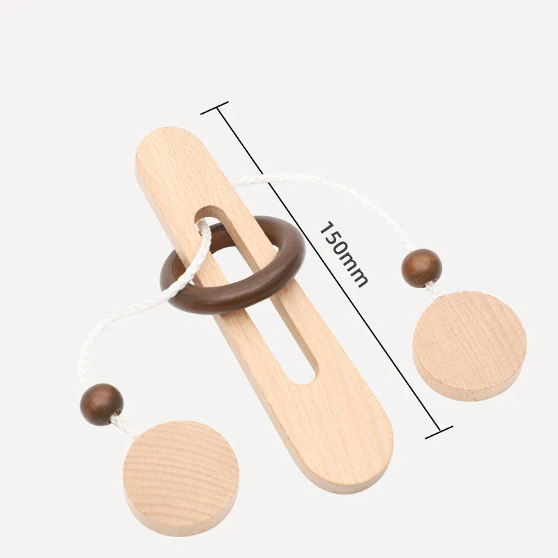 MEACAOFG Intelligent Unlock Toy Kong Ming Lock Brain Teaser Iq Puzzles Wooden Toys Montessori Children Adult Decompression Thinking Games