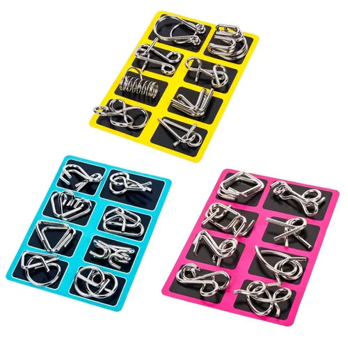 MEACAOFG 8/24/32Pcs Nine Link Series 3D Metal Puzzle Toy Release Buckle