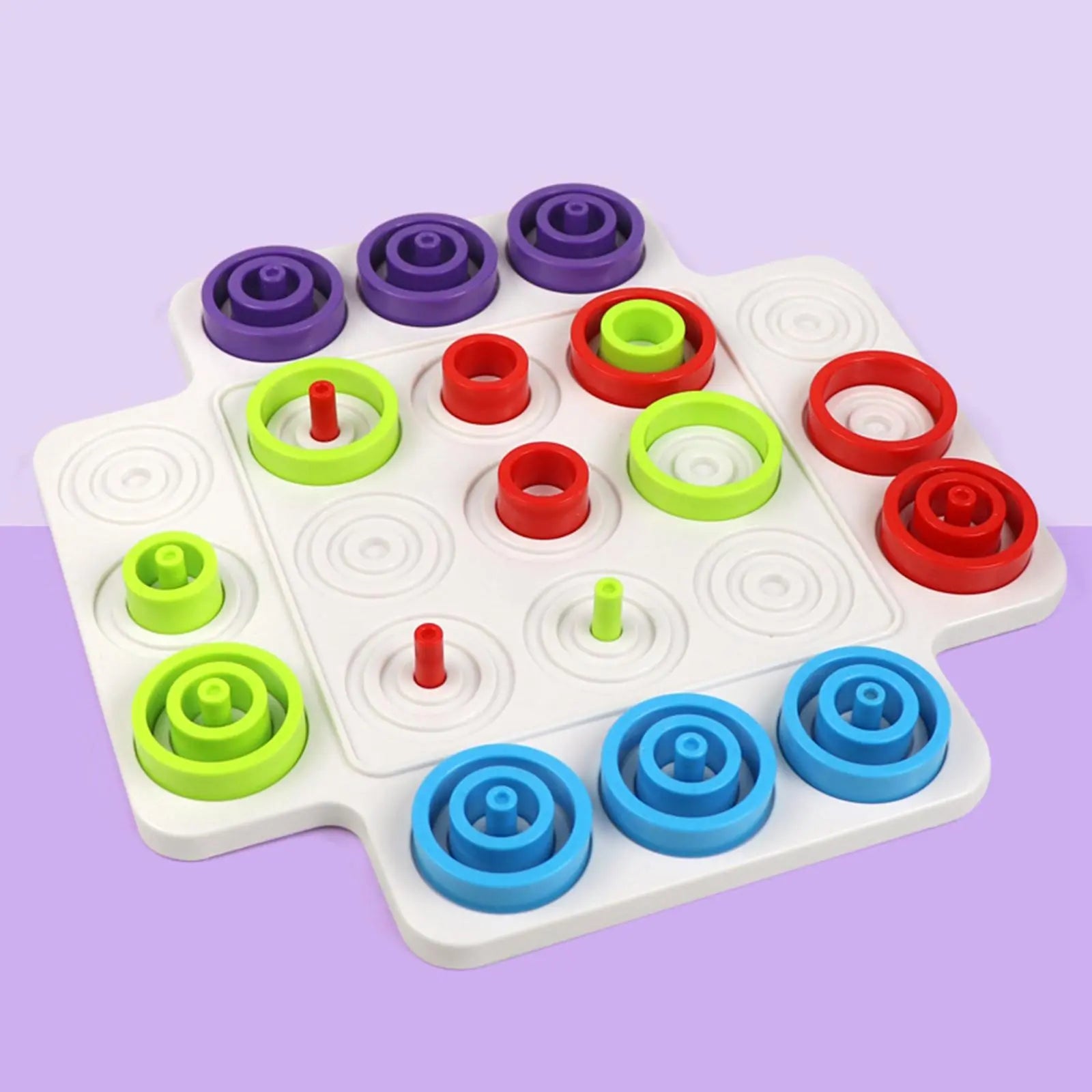 MEACAOFG Children Rings Chess Montessori Logical Thinking Training Board Games