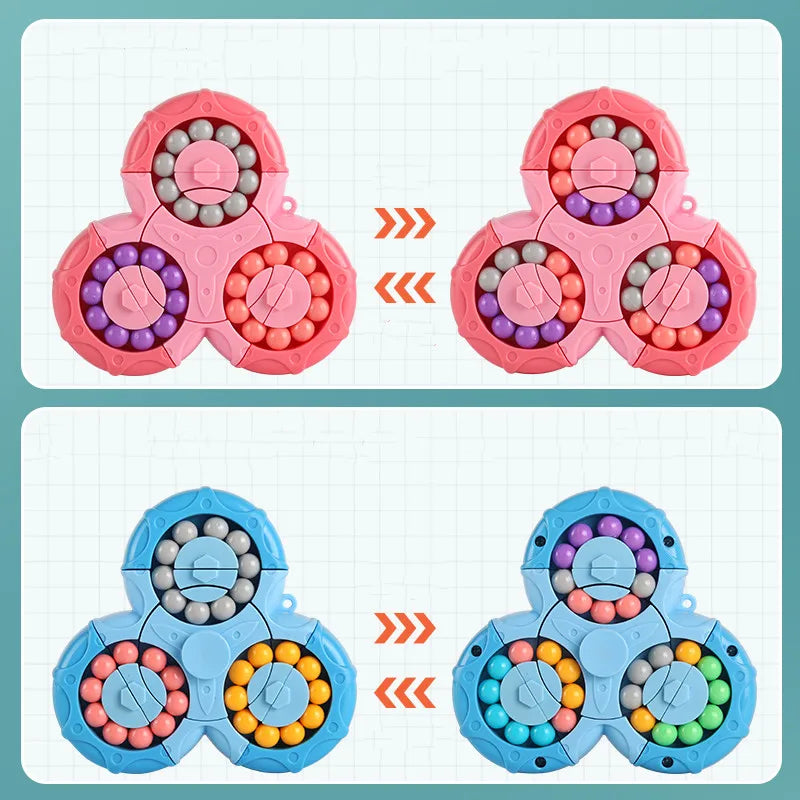 MEACAOFG New Six-sided Rotation Finger Bean Intelligence Gyro Antistress