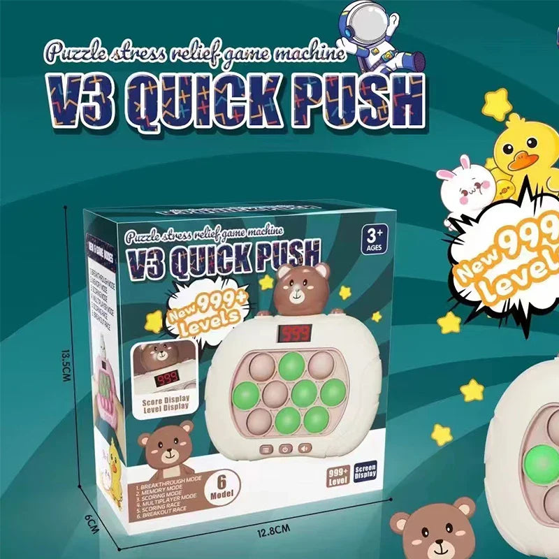 MEACAOFG 999 Level Electronic Pop Push Quick Push Game Console with LED Display