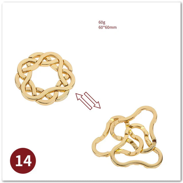 MEACAOFG Classic IQ Metal Brain Teaser 3D Alloy Box Kong Ming Lock Puzzles Magic Baffling Puzzle Game Toys for Children Adults Funny Gift