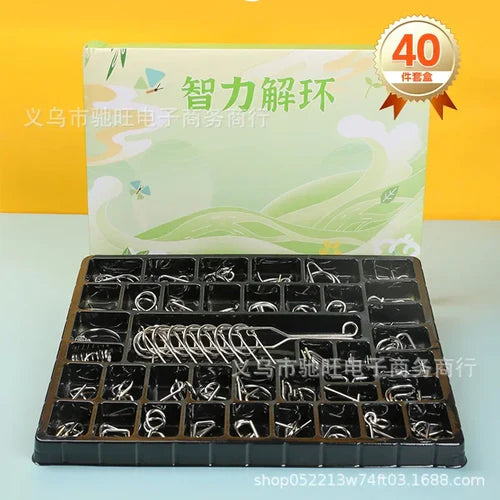 MEACAOFG 8/24/32Pcs Nine Link Series 3D Metal Puzzle Toy Release Buckle