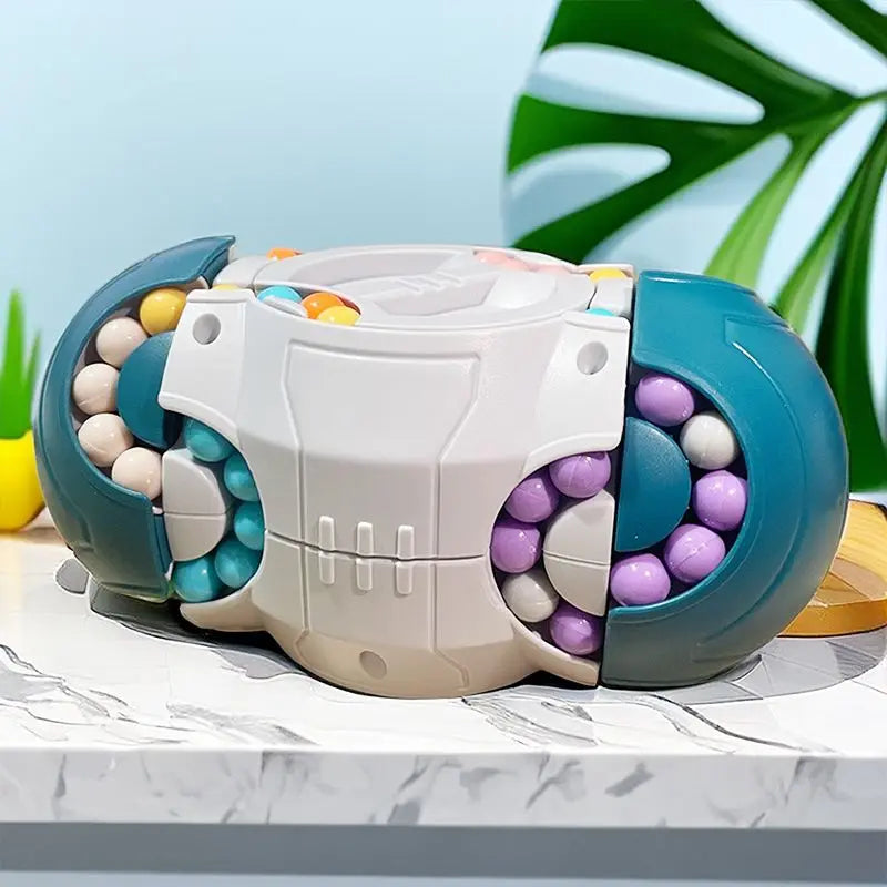 MEACAOFG Rotating Rubik's Cube 3D Puzzle Toy Brain Training for Children and Girls 3D Decompression Space Rubik's Cube