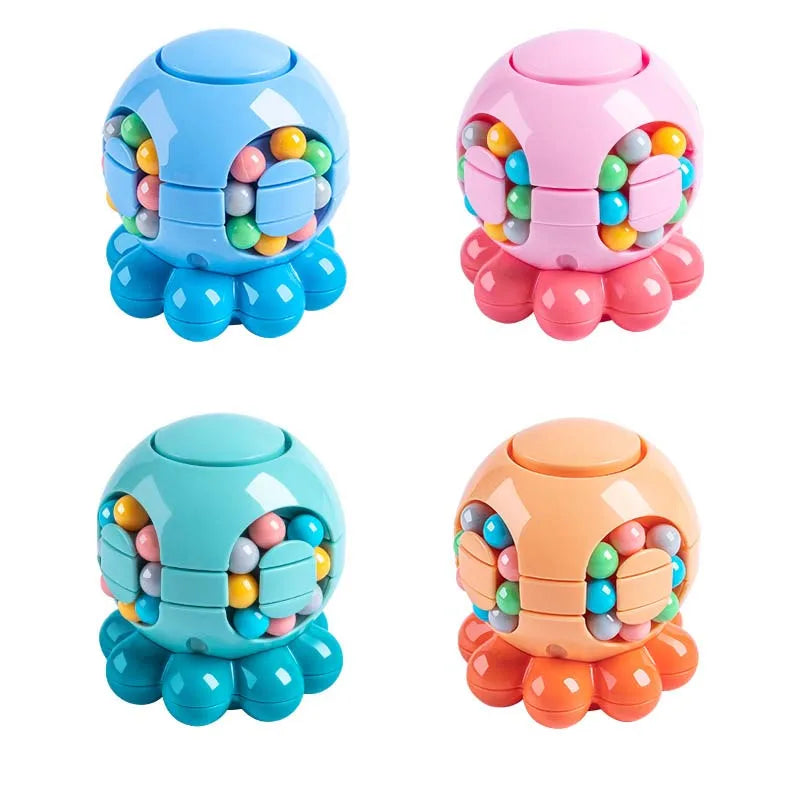 MEACAOFG Kids Magic Rotating Bean Cubes Adults Fingertip Fidget Stress Relief