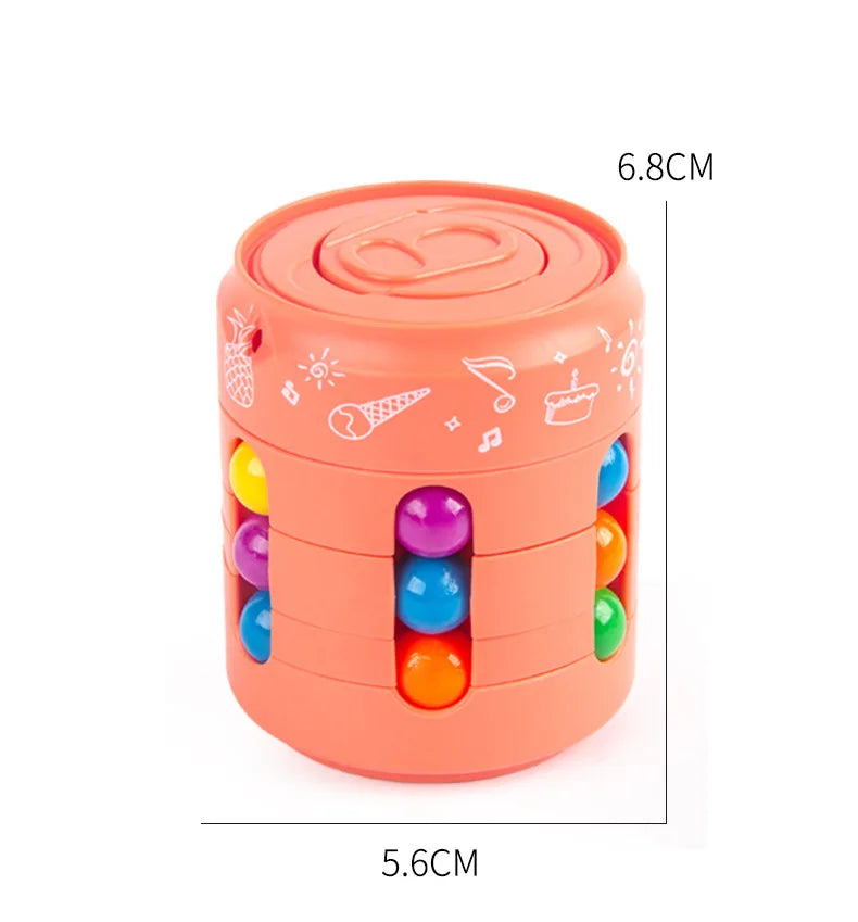 MEACAOFG Magic Rotating Bean Puzzle Cube - 3D Brain Teaser Fidget Toy for Kids & Adults