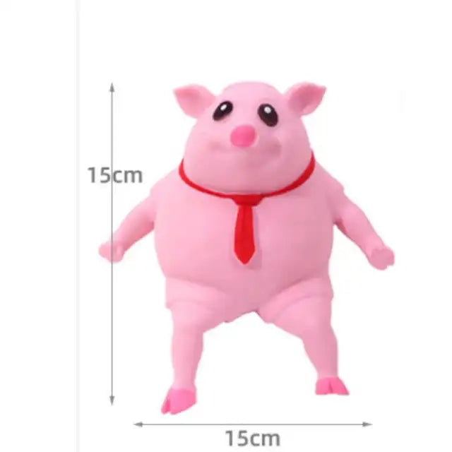 MEACAOFG Anti Stress Relief Porky Pinkpig toy Vent Cute Asrm Pink Pig Squeeze Fidget Squeeze TPR Pig Toys for Kids or Adults