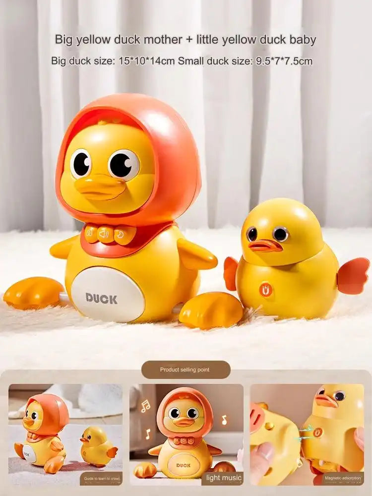 Premium Sleeping Duck Baby Toy - Soft Plush Educational Comfort Toy for Infants 0-3 Years