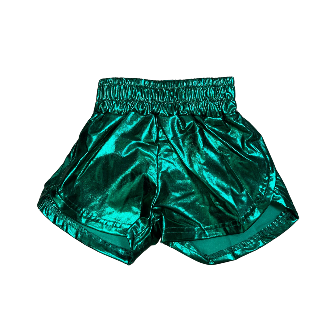 Emerald Green Metallic Adult Shorts