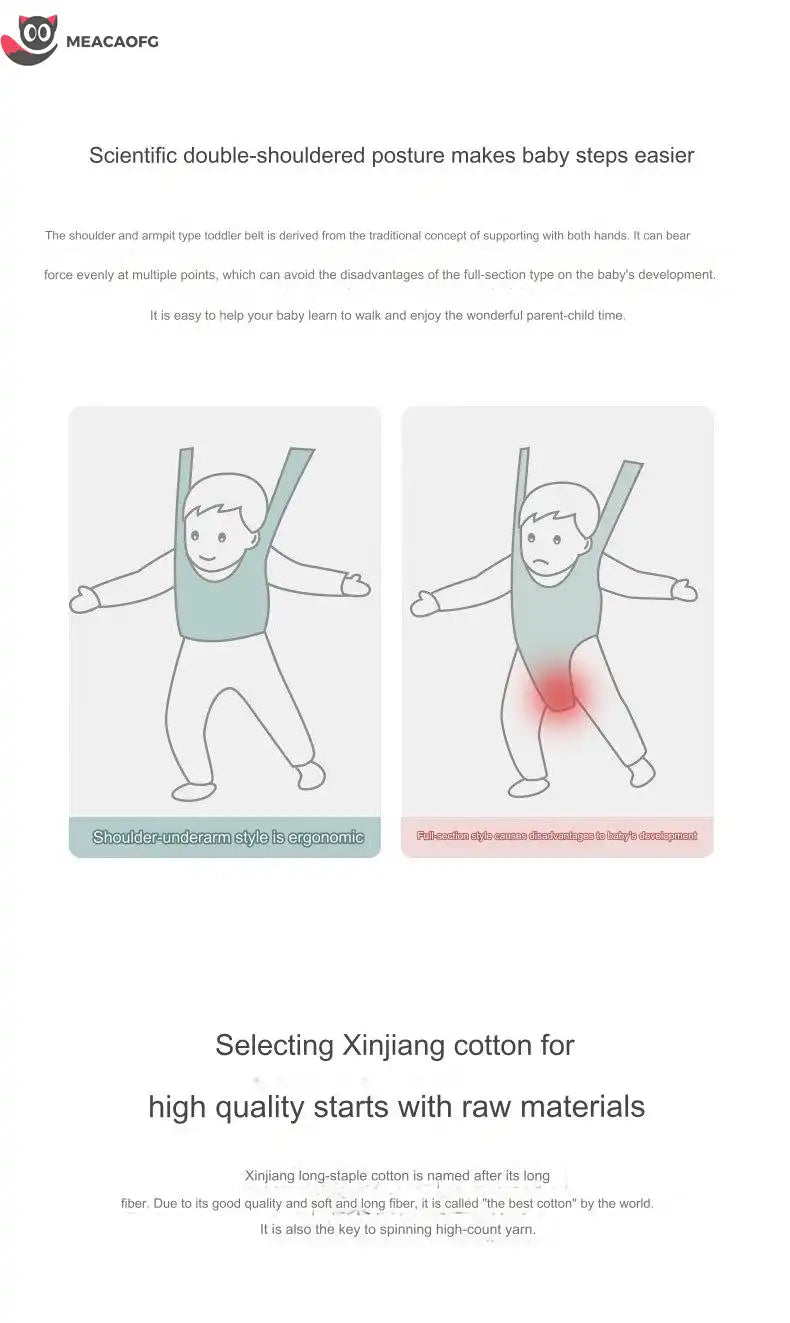 Premium Baby Walking Belt - Safe Learning Support Harness for Toddlers 6-24 Months