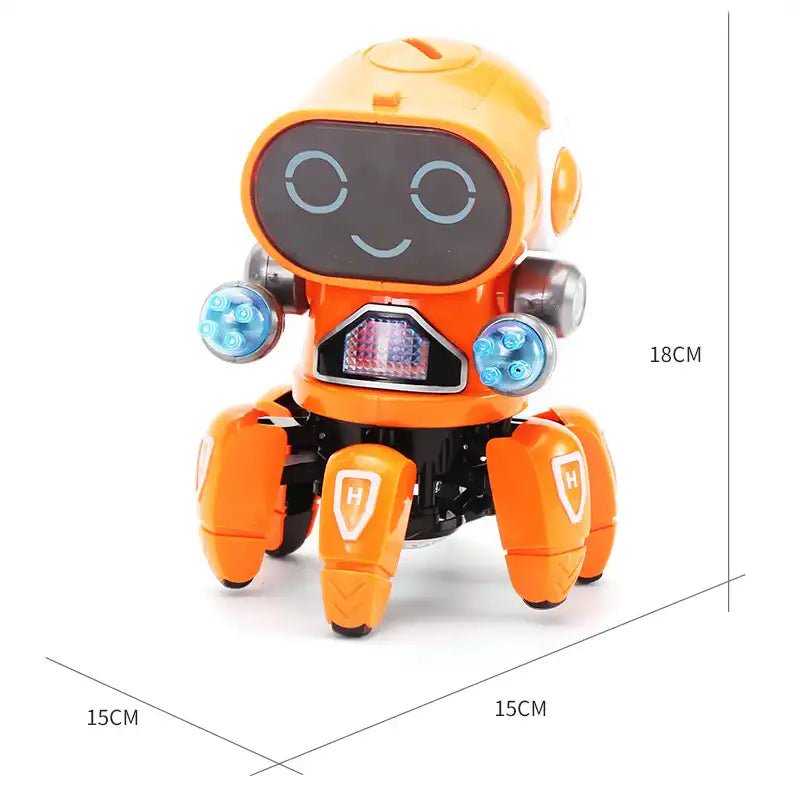 MEACAOFG Kids Dance Robots Music Toys LED 6 Claws Robot Birthday Gift Toys For Children Early Education Baby Toy Boys Girls