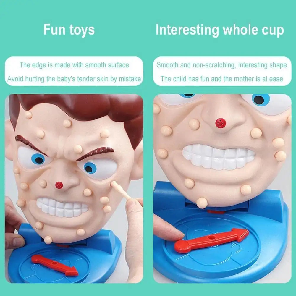 MEACAOFG Novelty toys simulation face squeeze pimple toys popping pimples parent-child board games funny family party games