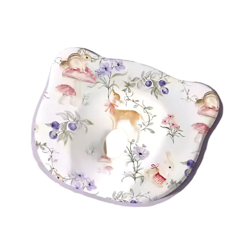 Baby Head Shaping Pillow - Prevent Flat Head Syndrome | Memory Foam Newborn Sleep Support 0-12 Months