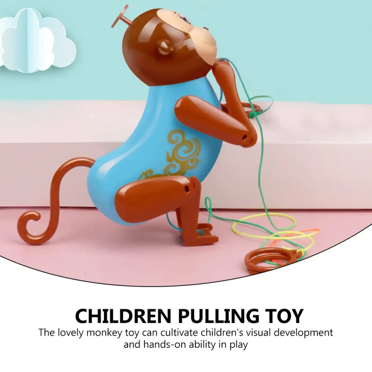 MEACAOFG Fun Creative Fun Monkey Climbing Rope Climbing Tree Small Toys Children Baby Pulling Rope Up Tree Will Climb Rope Line Monkey