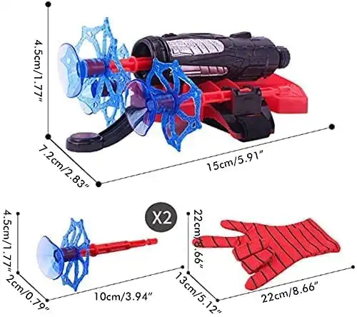 MEACAOFG Spider-Man launcher suction cups gloves spit silk can send shooting soft bullet gun manual toy gun boys children's gifts